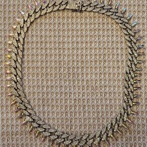 Elegant Silver and Multicolor Necklace